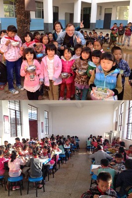 养猪捞鱼山区天威希望小学想法改善学生生活